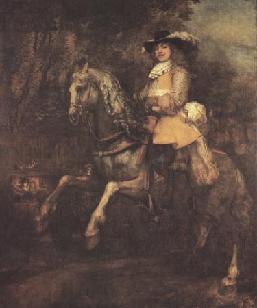 REMBRANDT Harmenszoon van Rijn portrait of Frederick Ribel on horseback (mk33)